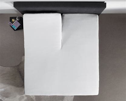 Split Topper Jersey Spannbettlaken Weiss 180 x 220 cm - Palo24