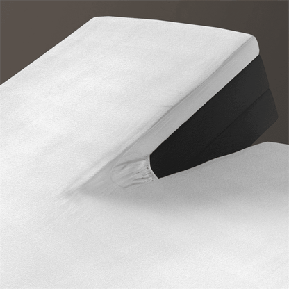Split Topper Jersey Spannbettlaken Weiss 180 x 220 cm - Palo24