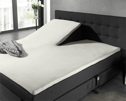 Split Topper Jersey Spannbettlaken Creme 160 x 220 cm - Palo24