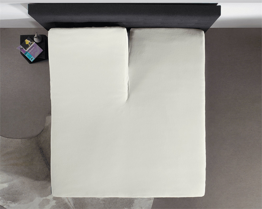 Split Topper Jersey Spannbettlaken Creme 160 x 220 cm - Palo24