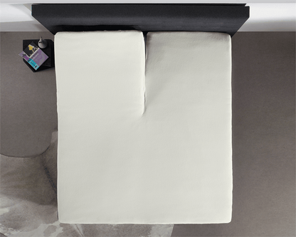 Split Topper Jersey Spannbettlaken Creme 160 x 220 cm - Palo24