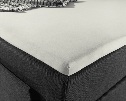 Split Topper Jersey Spannbettlaken Creme 180 x 200 cm - Palo24