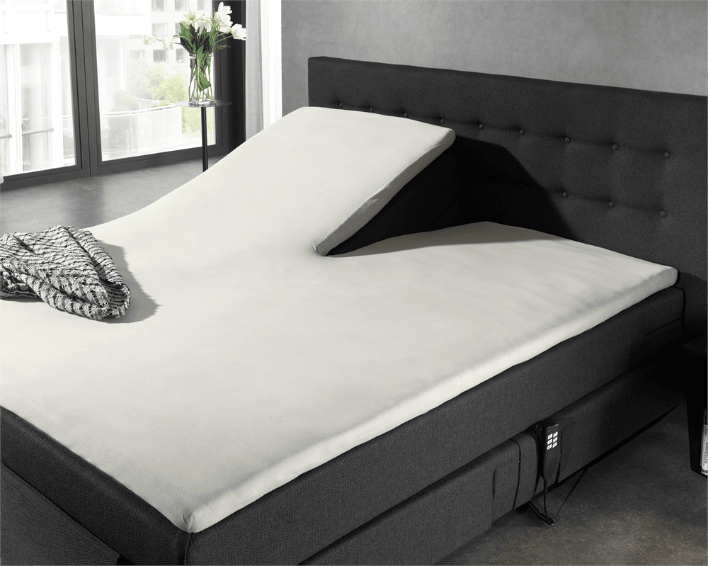 Split Topper Jersey Spannbettlaken Creme 180 x 220 cm - Palo24