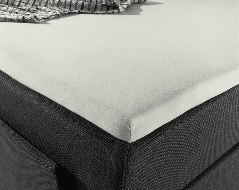 Split Topper Jersey Spannbettlaken Creme 180 x 220 cm - Palo24