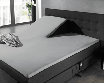 Split Topper Jersey Spannbettlaken Grau 140 x 200 cm - Palo24