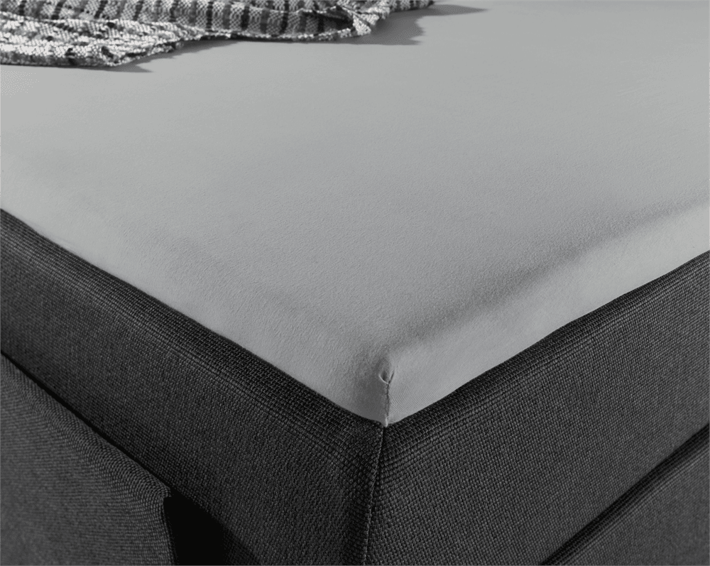 Split Topper Jersey Spannbettlaken Grau 140 x 200 cm - Palo24