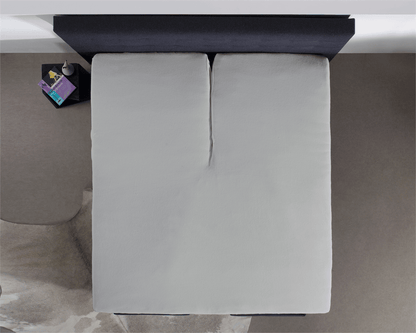 Split Topper Jersey Spannbettlaken Grau 140 x 200 cm - Palo24