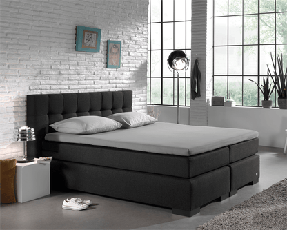 Split Topper Jersey Spannbettlaken Grau 140 x 200 cm - Palo24