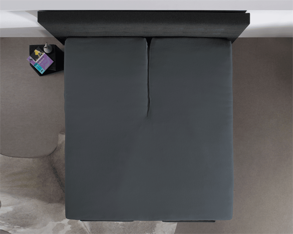 Split Topper Jersey Spannbettlaken Anthrazit 160 x 200 cm - Palo24