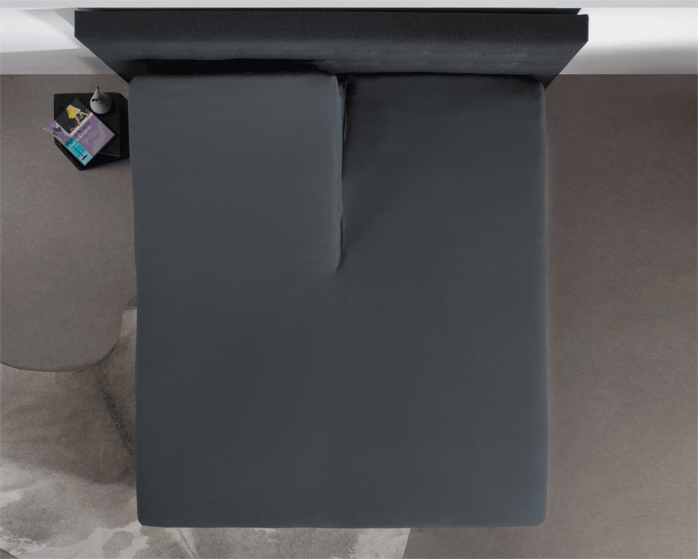 Split Topper Jersey Spannbettlaken Anthrazit 160 x 200 cm - Palo24