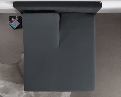 Split Topper Jersey Spannbettlaken Anthrazit 180 x 200 cm - Palo24