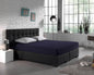 Doppelt Jersey 220 gr. Spannbettlaken Navy 80/100 x 220 cm - Palo24