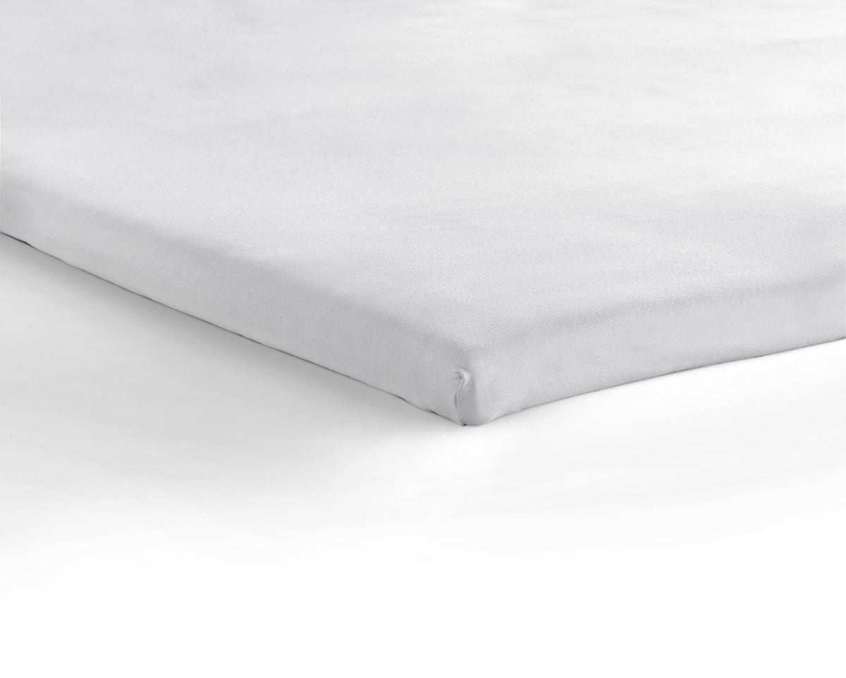 Jersey Topper Spannbettlaken Weiss 180 x 200/220 cm - Palo24
