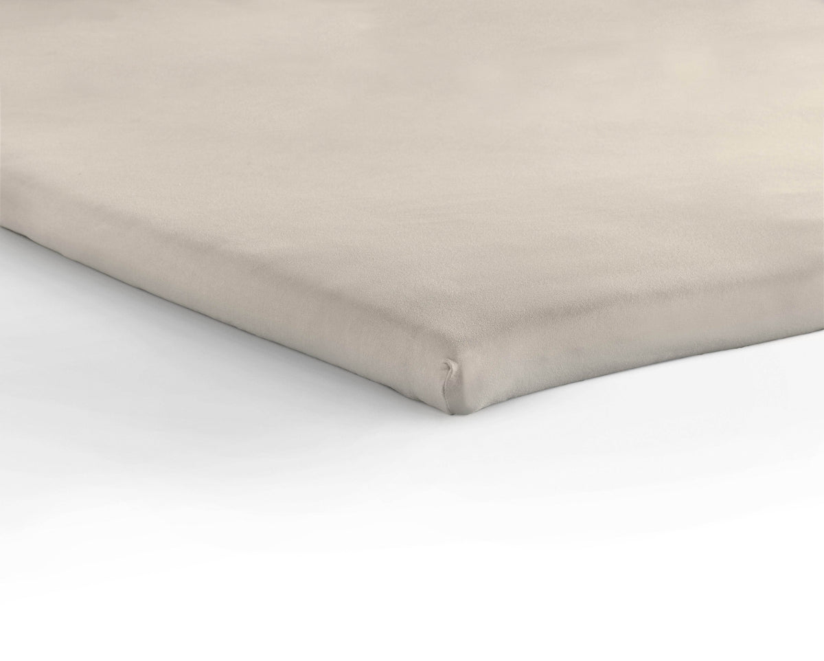 Jersey Topper Spannbettlaken Creme 120/140 x 200/220 cm - Palo24