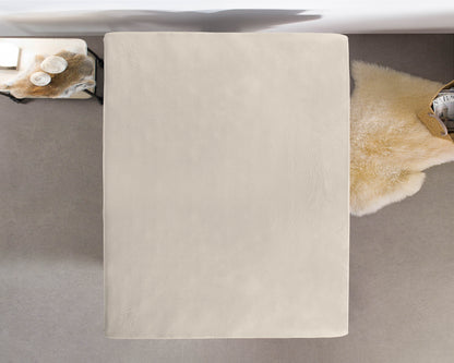 Jersey Topper Spannbettlaken Creme 160 x 200/220 cm - Palo24
