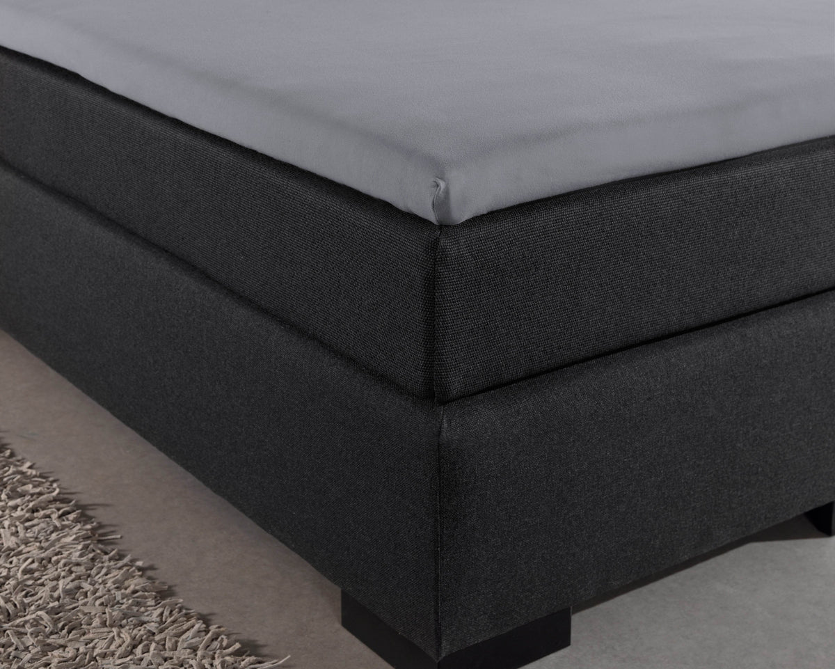 Jersey Topper Spannbettlaken Grau 190/200 x 200/220 cm - Palo24