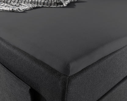 Jersey Topper Spannbettlaken Anthrazit 70/80/90 x 200/220 cm - Palo24