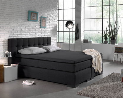 Jersey Topper Spannbettlaken Anthrazit 160 x 200/220 cm - Palo24