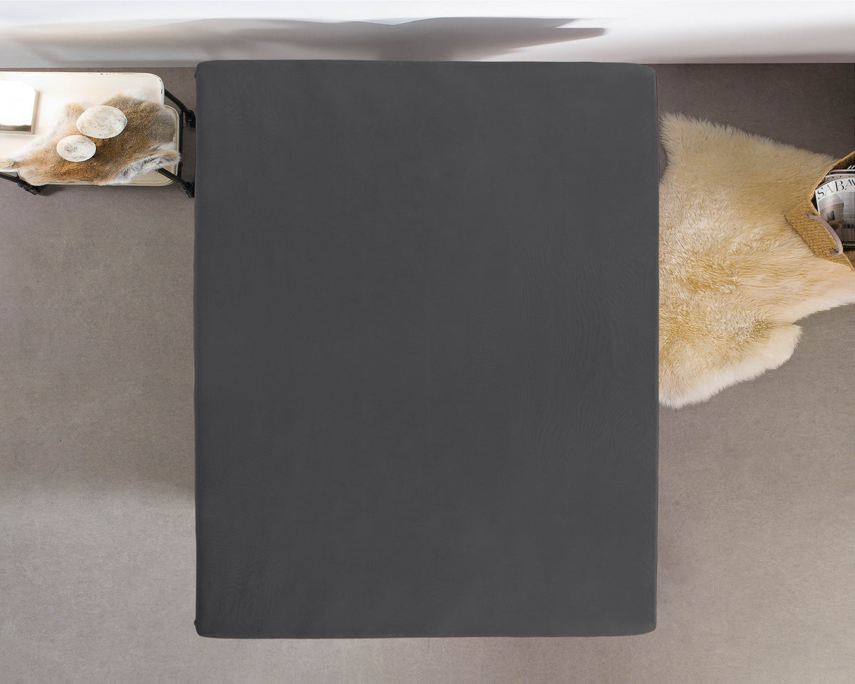Jersey Topper Spannbettlaken Anthrazit 160 x 200/220 cm - Palo24
