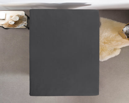 Jersey Topper Spannbettlaken Anthrazit 160 x 200/220 cm - Palo24