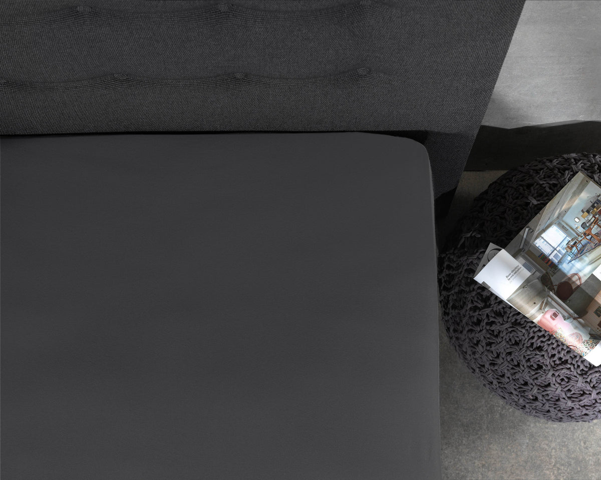 Jersey Topper Spannbettlaken Anthrazit 160 x 200/220 cm - Palo24