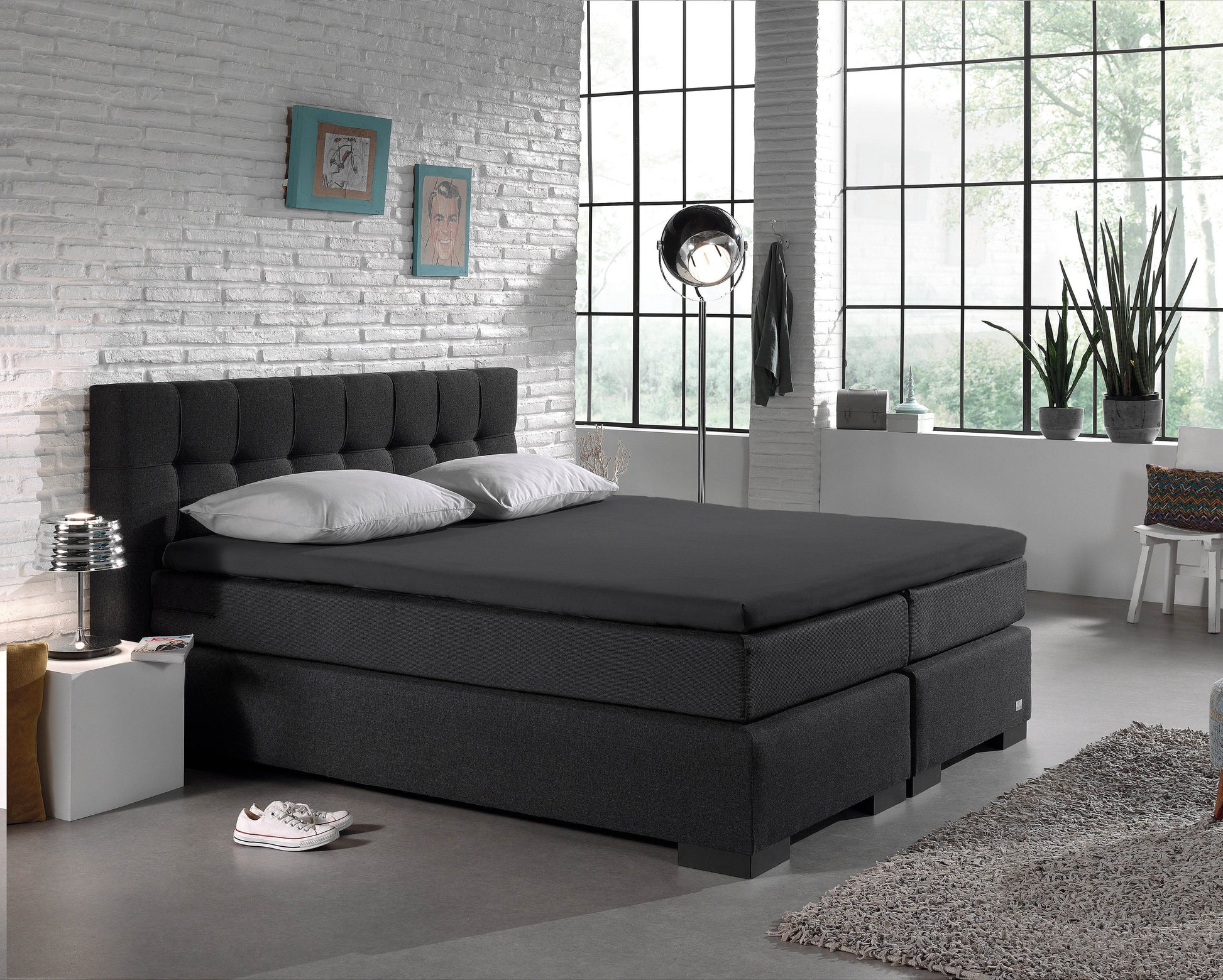 Jersey Topper Spannbettlaken Anthrazit 180 x 200/220 cm - Palo24