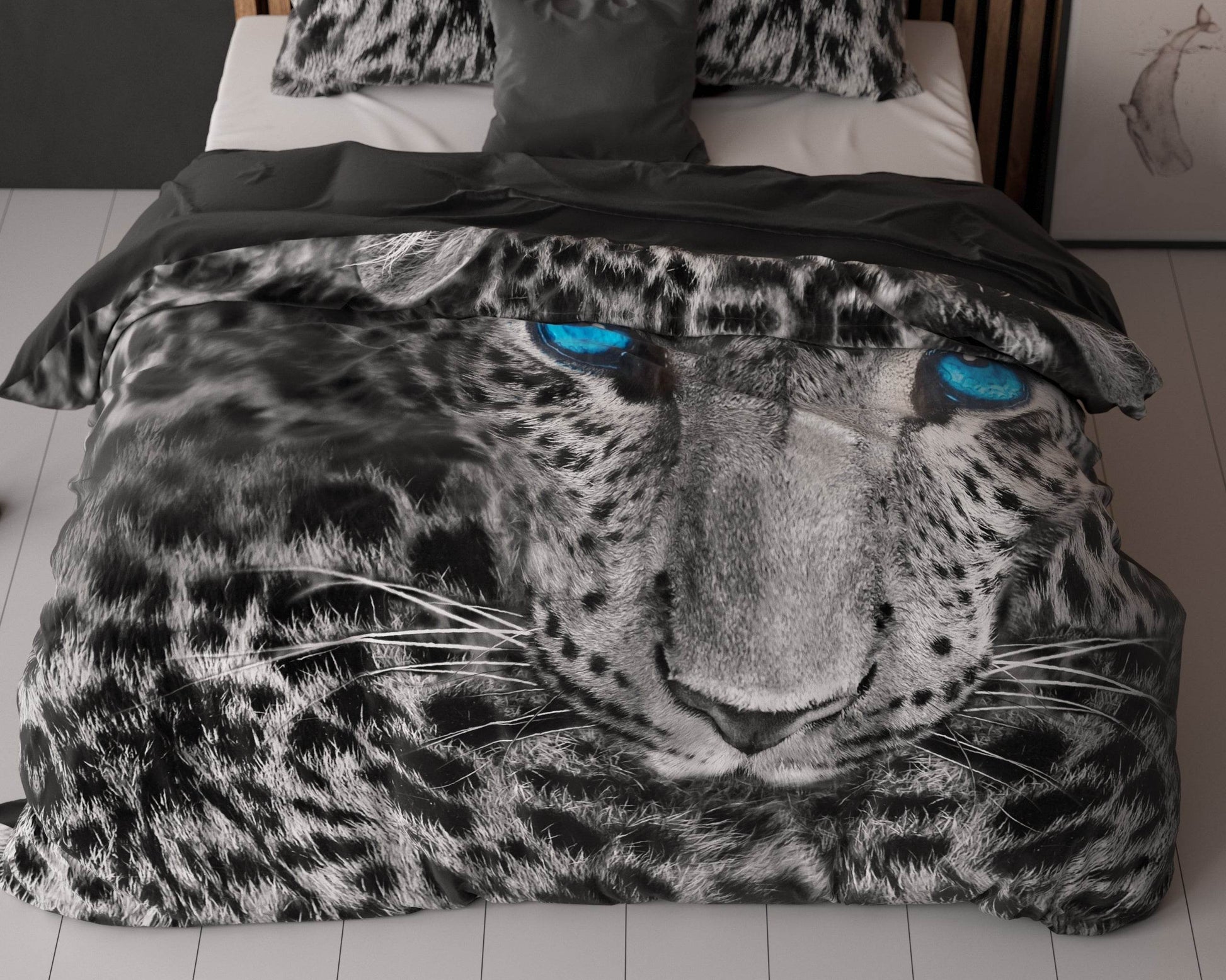 Bettbezug Gepard Grau 140 x 200/220 cm - Palo24