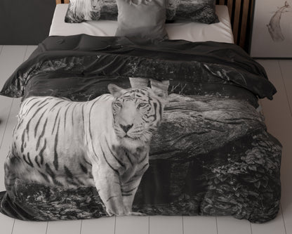 Bettbezug Tigers Grau 135 x 200/220 cm