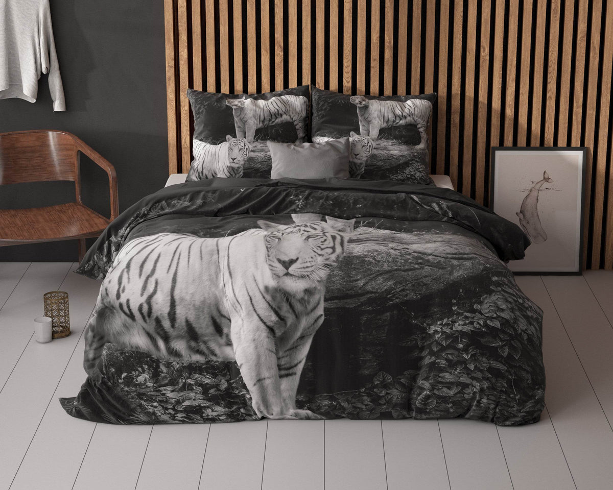 Bettbezug Tigers Grau 140 x 220 cm - Palo24