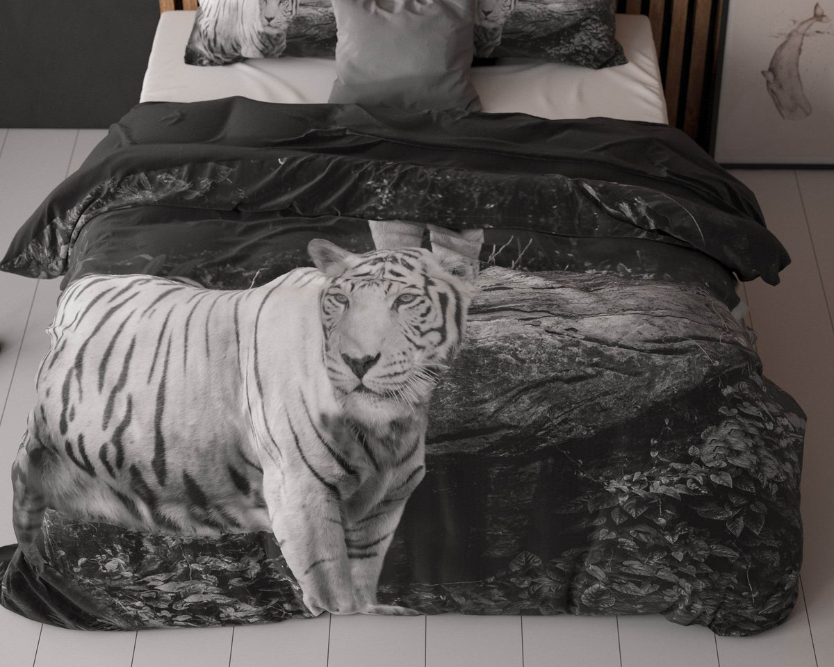 Bettbezug Tigers Grau 140 x 220 cm - Palo24