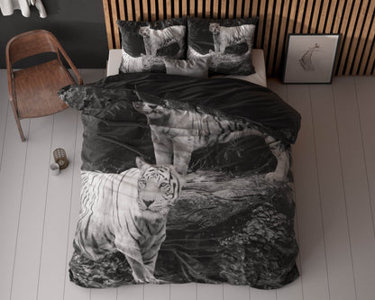 Bettbezug Tigers Grau 140 x 220 cm - Palo24