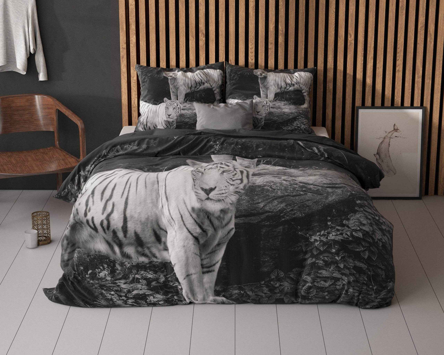 Bettbezug Tigers Grau 135 x 200/220 cm