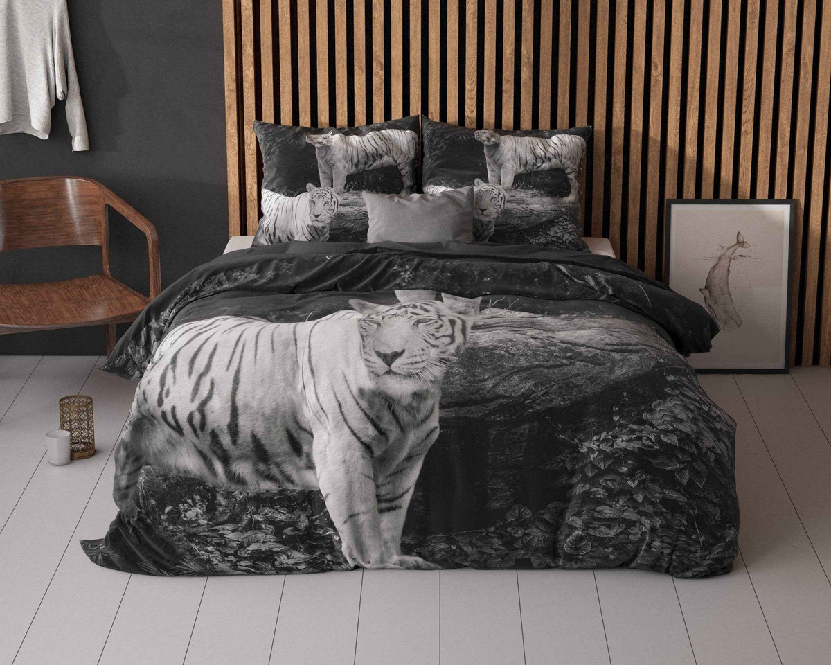 Bettbezug Tigers Grau 135 x 200/220 cm