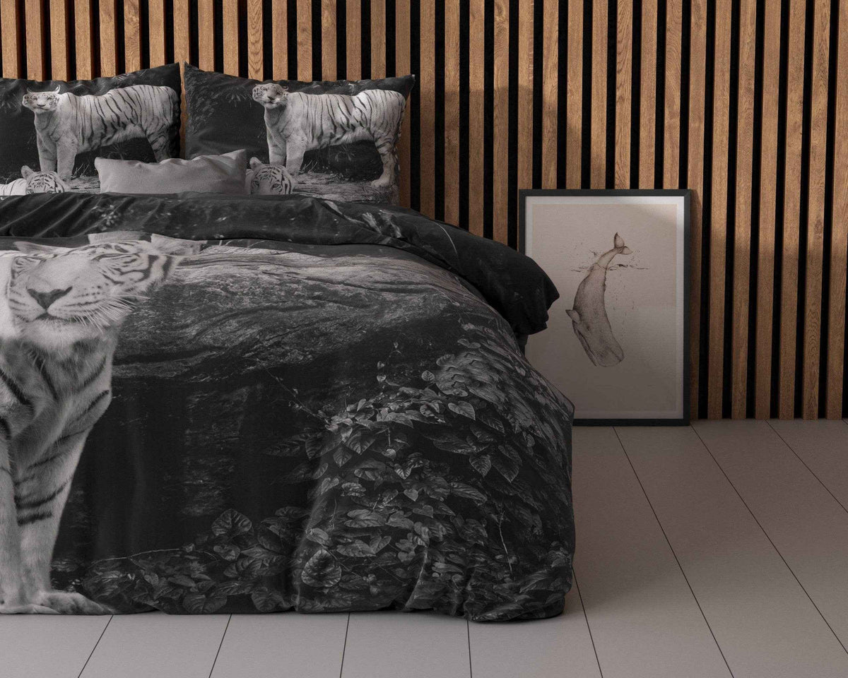 Bettbezug Tigers Grau 135 x 200/220 cm