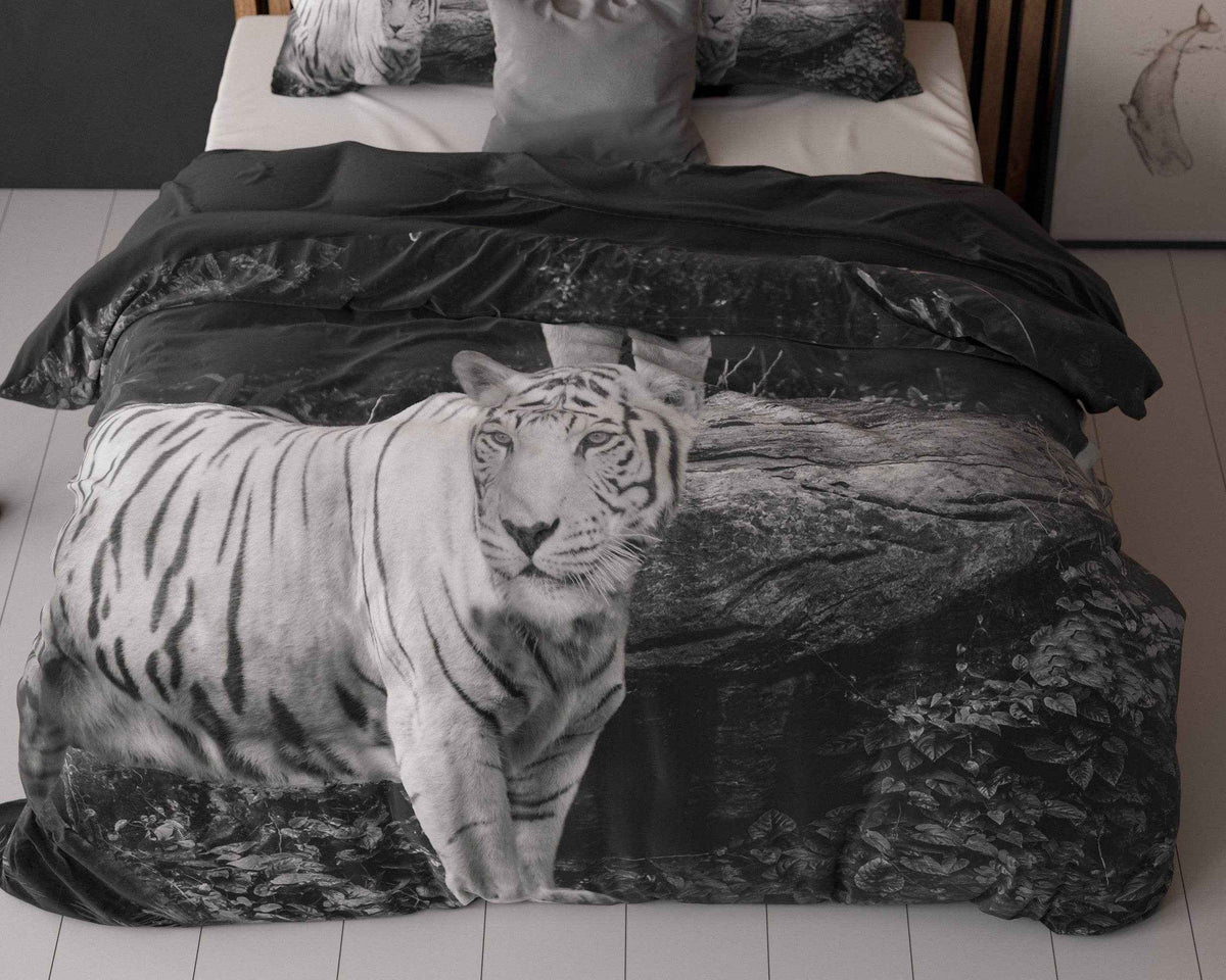 Bettbezug Tigers Grau 135 x 200/220 cm
