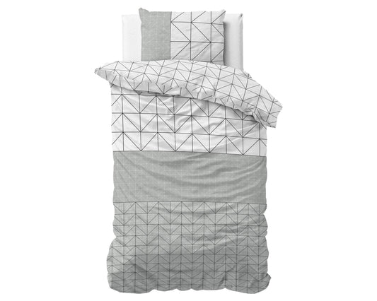 Bettbezug Flanel Gino Grau 140 x 220 cm - Palo24