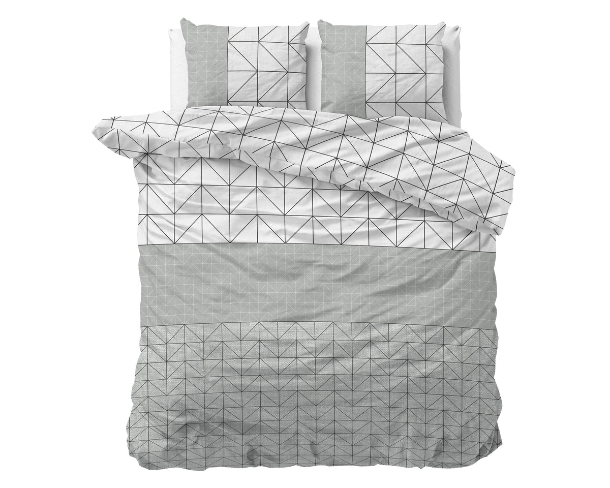 Bettbezug Flanel Gino Grau 200 x 220 cm - Palo24