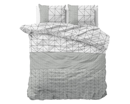 Bettbezug Flanel Gino Grau 200 x 220 cm - Palo24