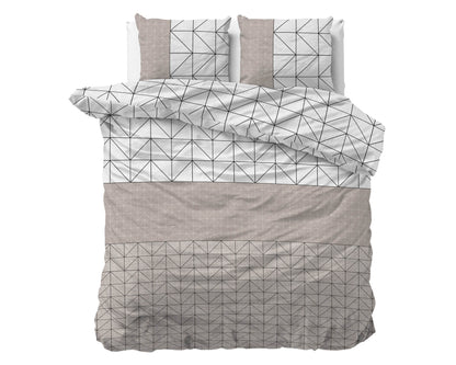Bettbezug Flanel Gino Taupe 140 x 220 cm - Palo24