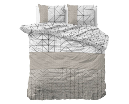 Bettbezug Flanel Gino Taupe 140 x 220 cm - Palo24