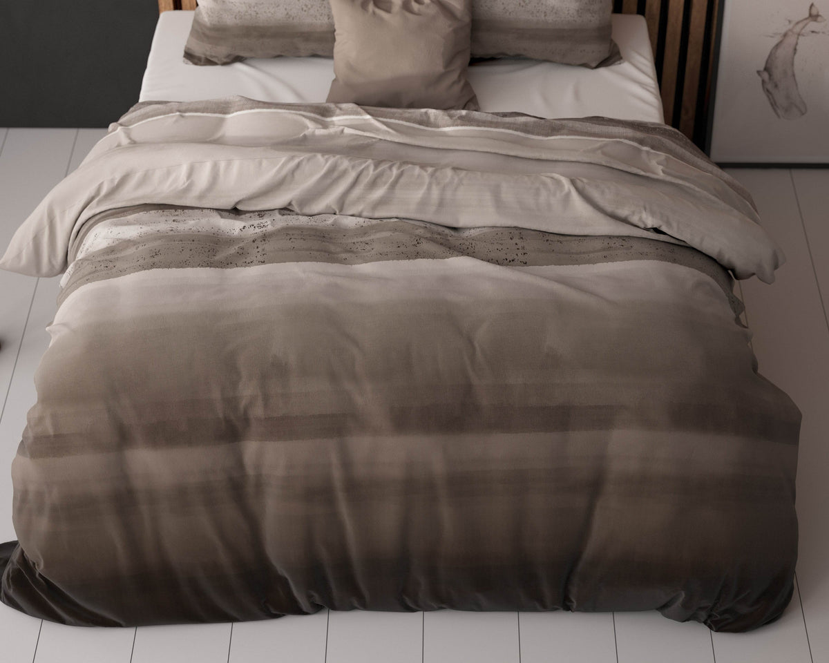 Bettbezug Marcus Taupe 140 x 220 cm - Palo24