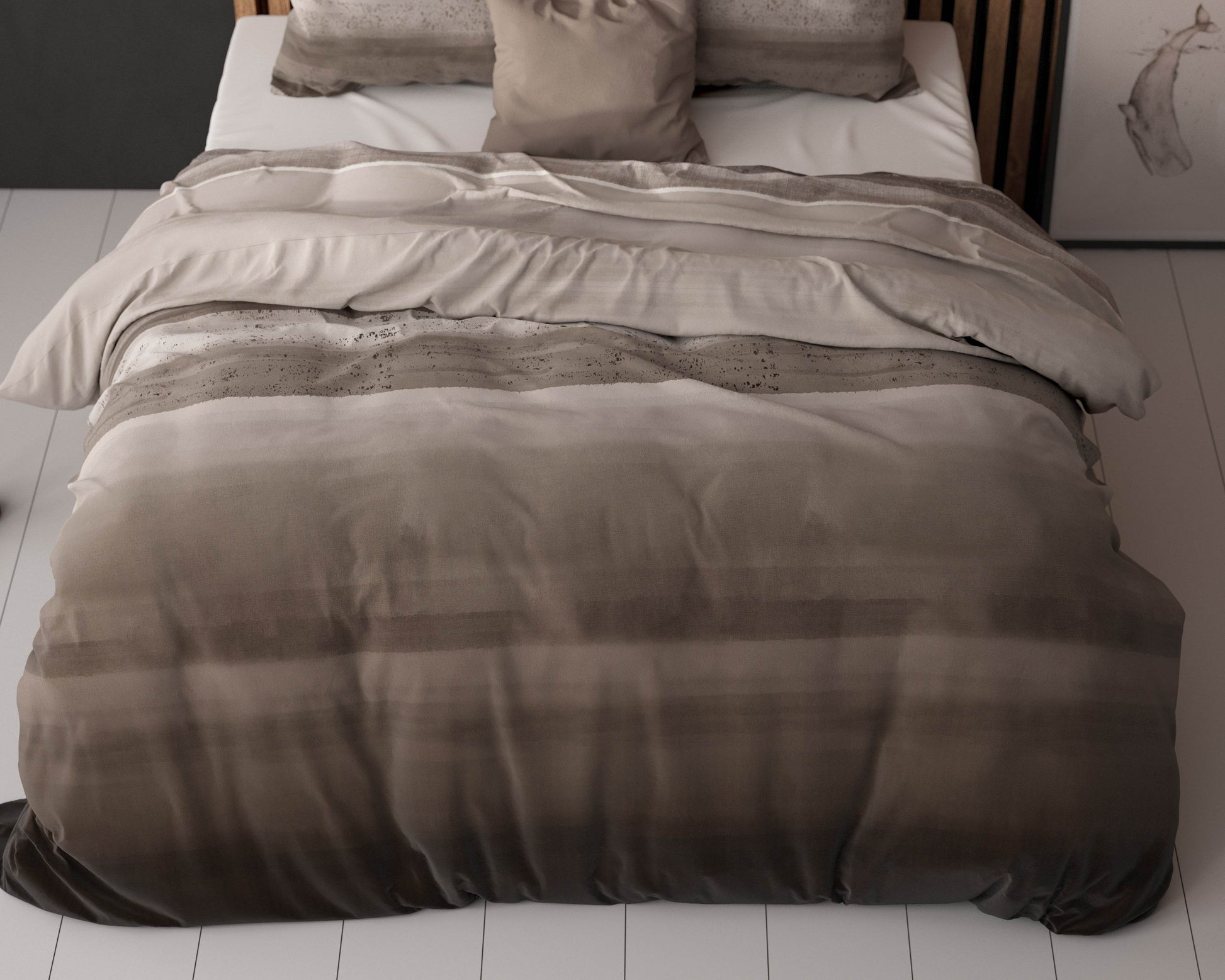 Bettbezug Marcus Taupe 140 x 220 cm - Palo24