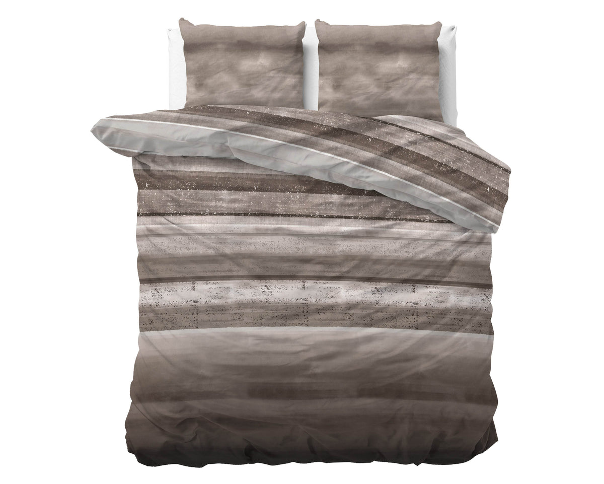 Bettbezug Flanel Marcus Taupe 140 x 220 cm - Palo24