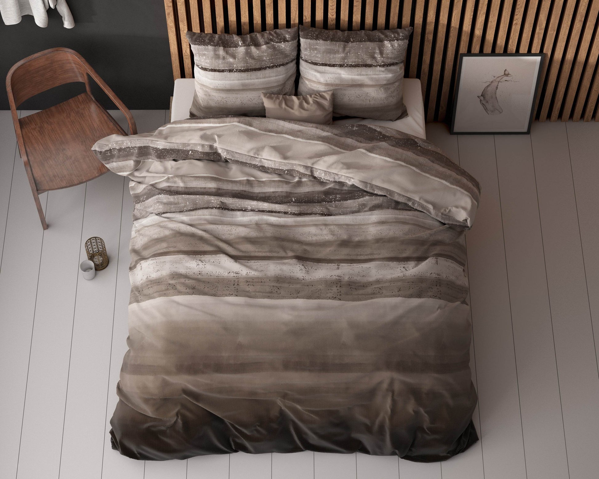 Bettbezug Marcus Taupe 240 x 220 cm - Palo24