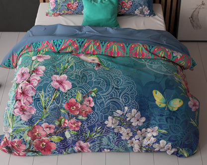 Bettbezug Brenda blau 140 x 220 cm - Palo24
