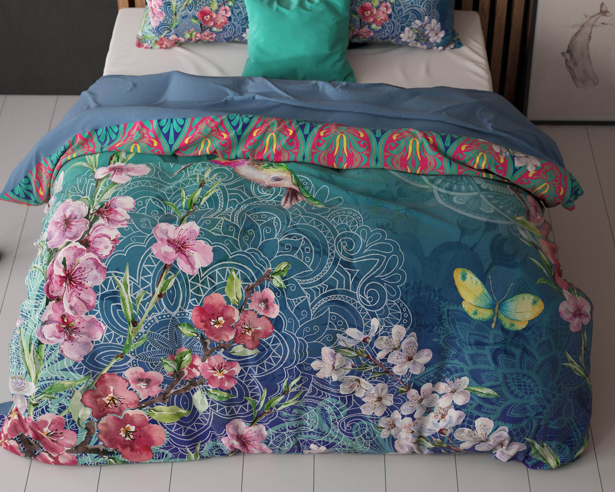 Bettbezug Brenda blau 200 x 220 cm - Palo24