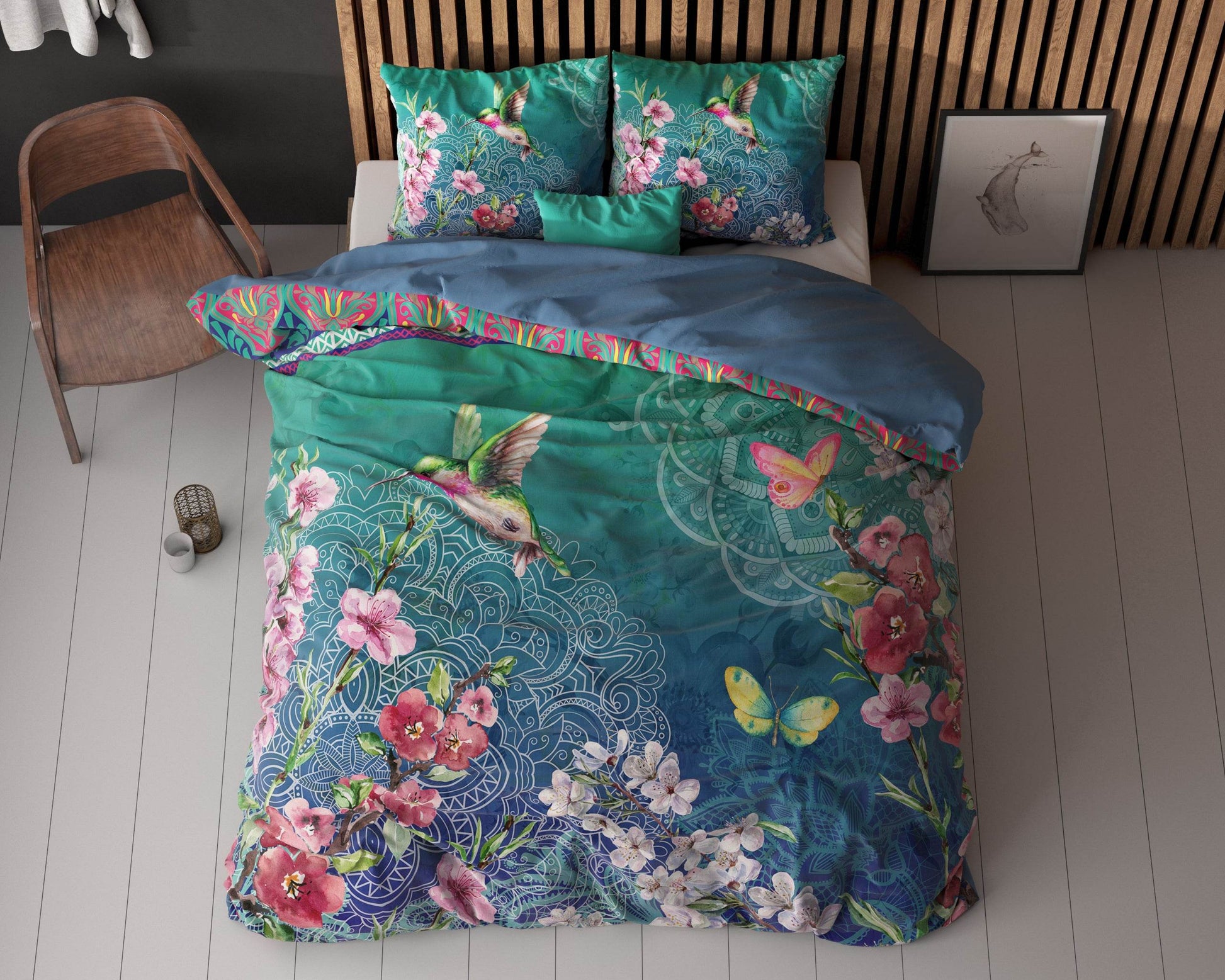 Bettbezug Brenda blau 200 x 220 cm - Palo24