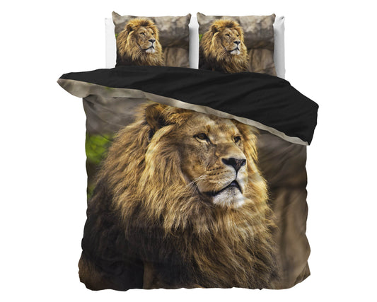 Bettbezug Lion Mind Taupe 240 x 220 cm - Palo24