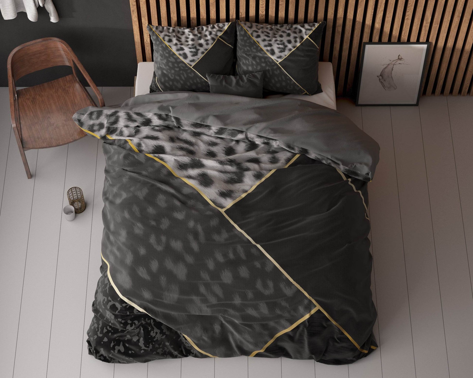 Bettbezug Panther Vibe Anthrazit 200 x 220 cm - Palo24