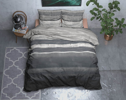Bettbezug Flanel Marcus Grau 200 x 220 cm - Palo24